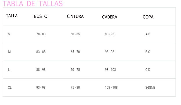 TABLA TALLAS