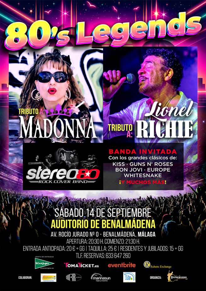 GRANDES LEYENDAS DEL POP: Madonna, Lionel Richie, Stereo 8