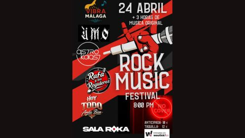 Disfruta del Rock Music Festival, el 24 de Abril en Sala Roka